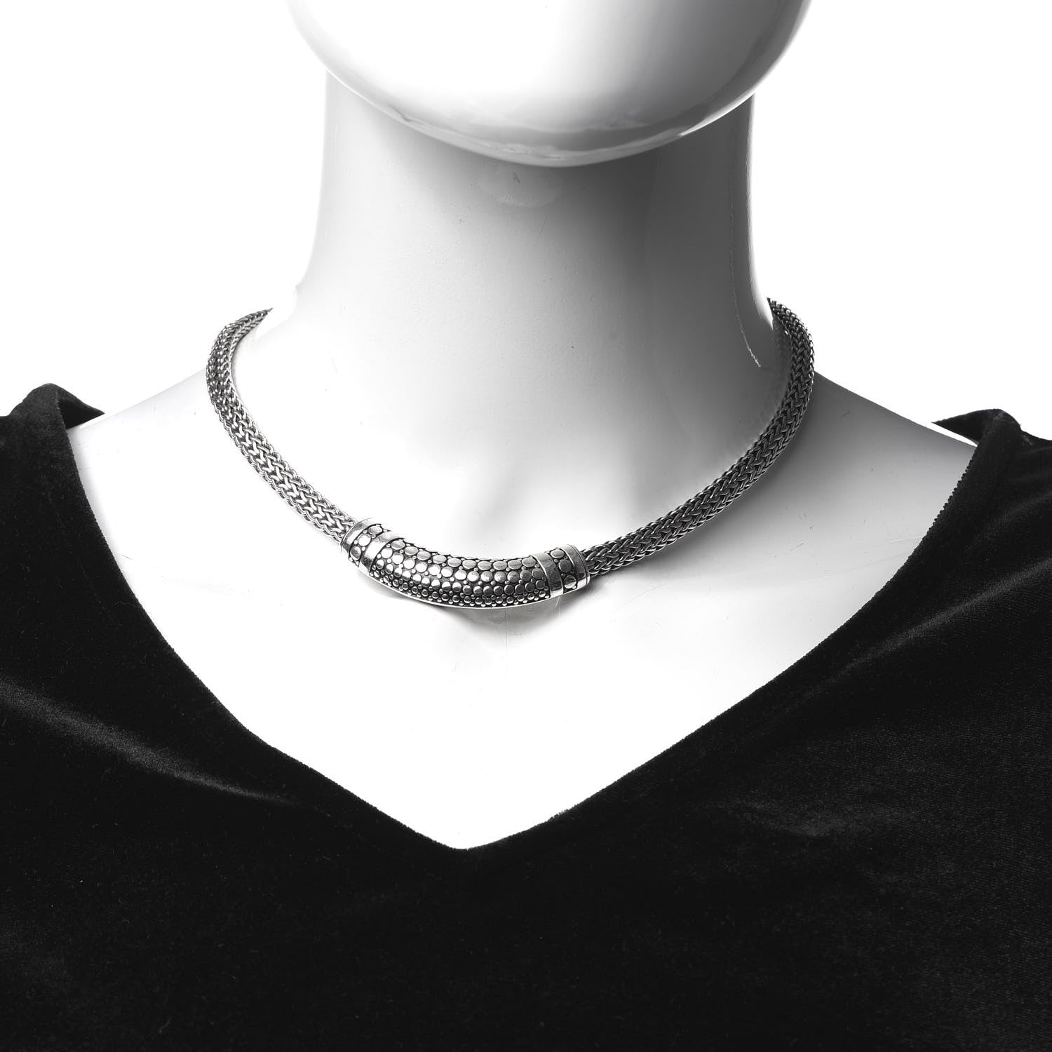 John Hardy Sterling Silver 18K Yellow Gold Dot Slide Pendant Necklace 2 of 7