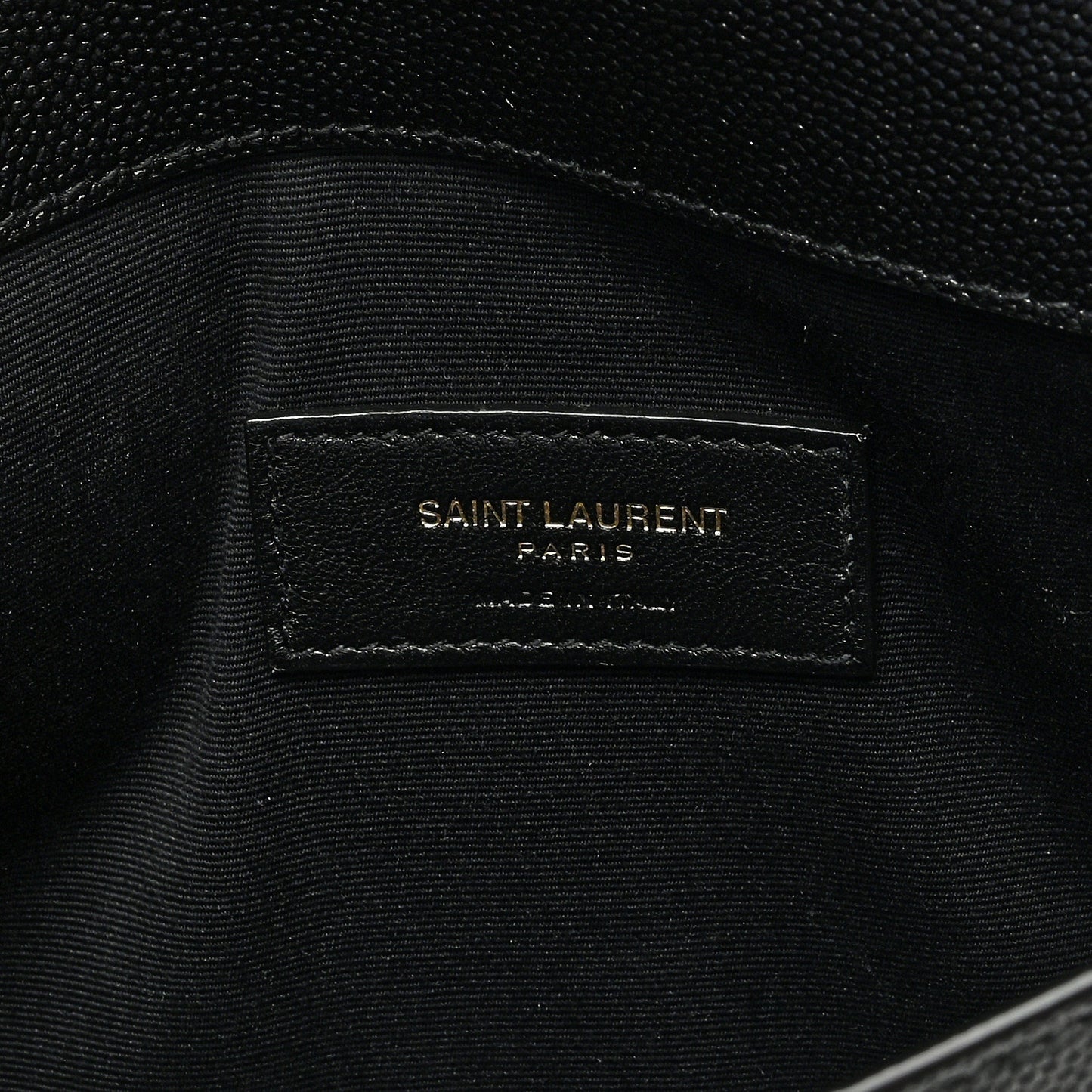 SAINT LAURENT Grain De Poudre Uptown Pouch Black