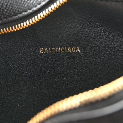 Balenciaga Signature Grained Calfskin Logo XS Ville Camera Bag Black White 6 of 9