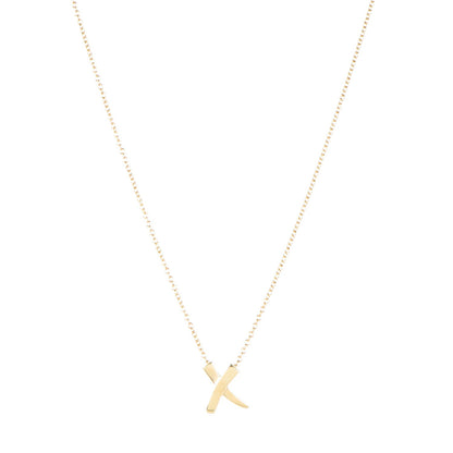 Tiffany 18K Yellow Gold Paloma Picasso X Pendant Necklace 1 of 6