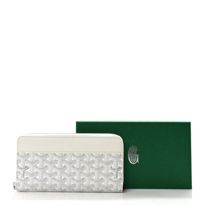 Goyard Goyardine Matignon Zip Around GM Wallet White 7 of 7