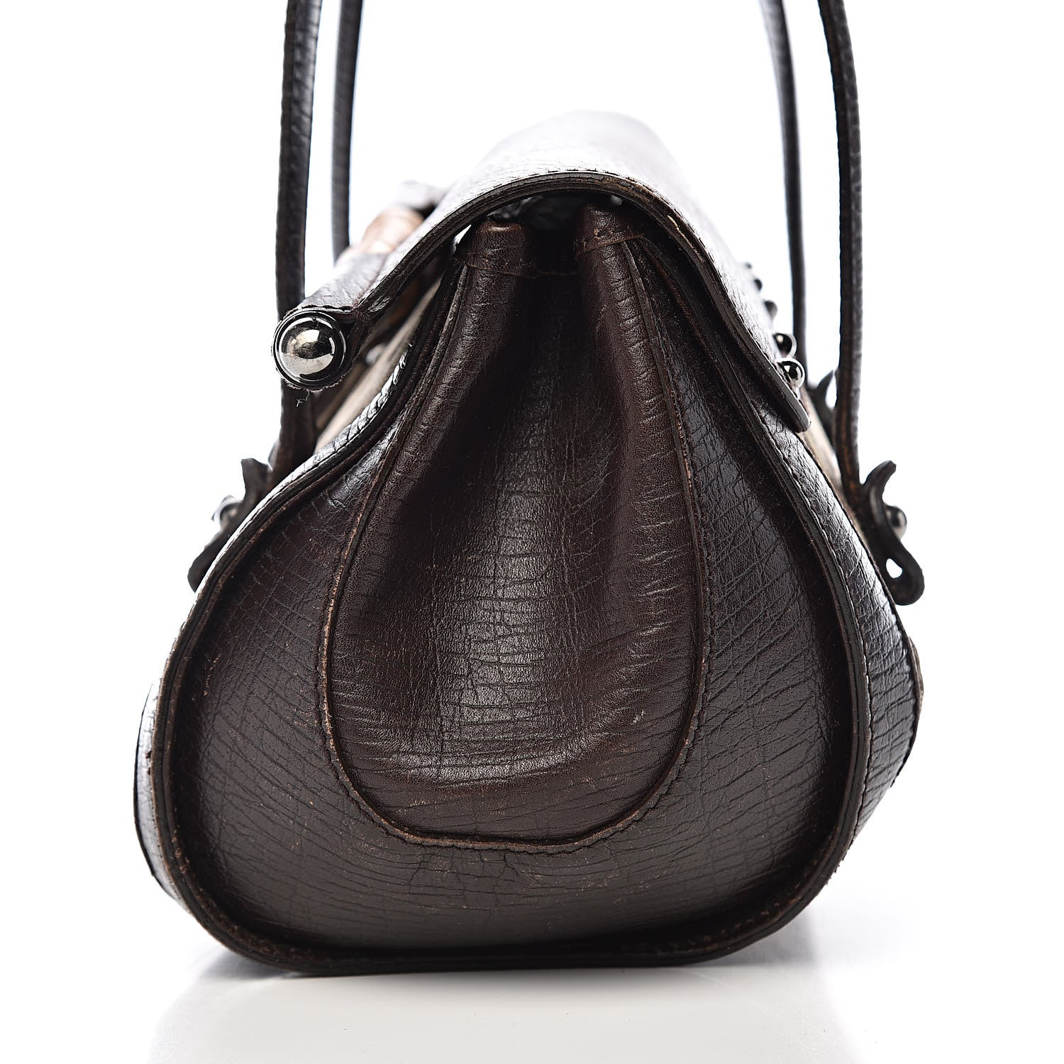 Gucci Monogram Bamboo Bullet Bag Dark Brown 17 of 22
