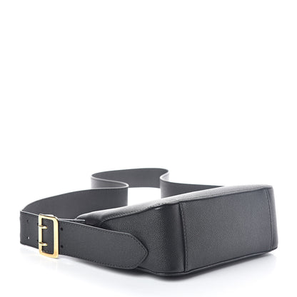 Burberry Soft Grain Calfskin House Check Small Helmsley Crossbody Black 4 of 9