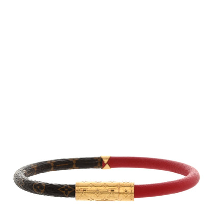Louis Vuitton Monogram Daily Confidential Bracelet 19 Red 3 of 7