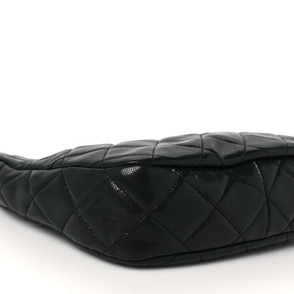 Chanel Caviar Quilted Twist Your Buttons Hobo Black 8 of 9