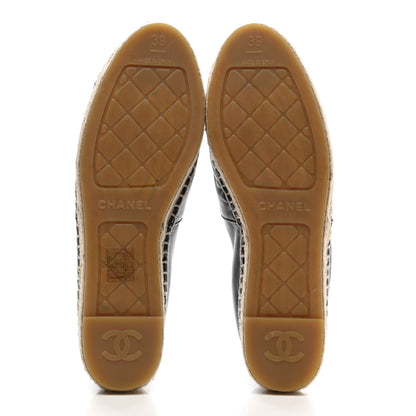 Chanel Lambskin CC Espadrilles 39 Black 5 of 11
