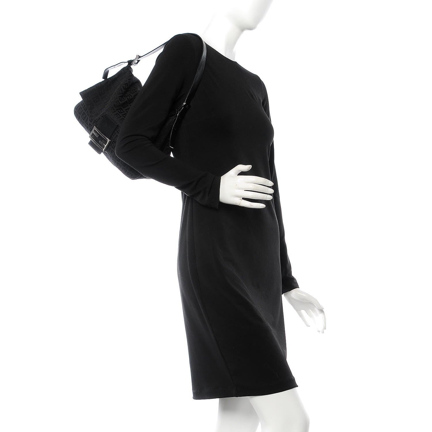 Fendi Zucchino Forever Mama Baguette Black 2 of 7