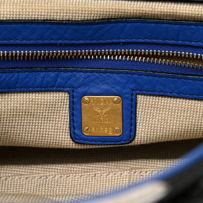 MCM Striped Visetos Funky Zebra Stud Keana Boston Black Blue 6 of 11