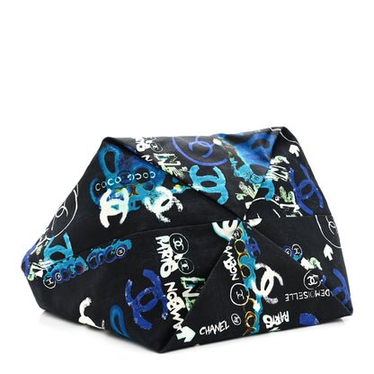 Chanel Canvas Coco Print Tote Black Multi 4 of 10