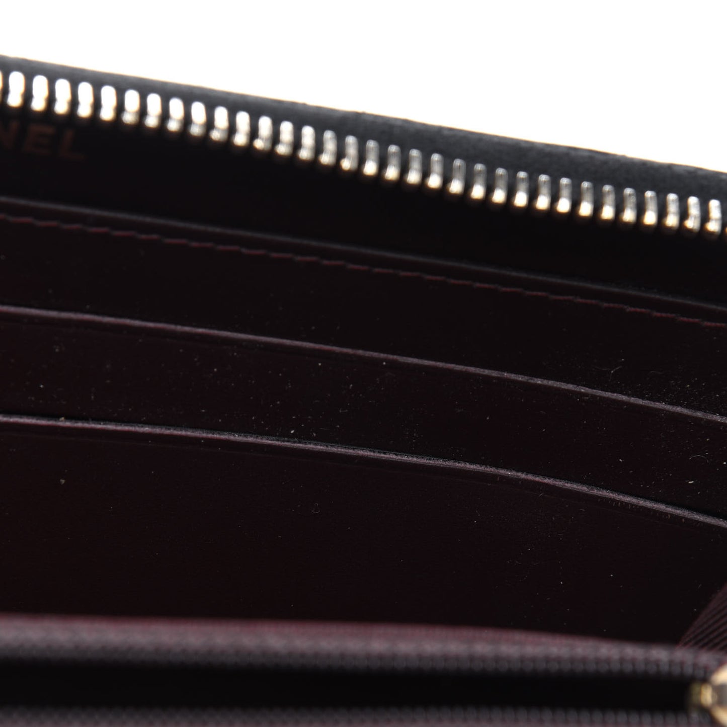 Caviar Quilted Large Gusset Zip Around Wallet Black