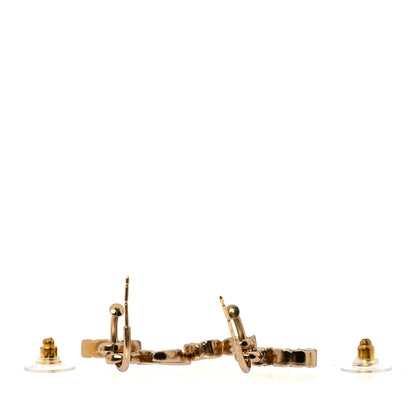Chanel Metal Drop No 5 Clover CC Earrings Gold 3 of 3
