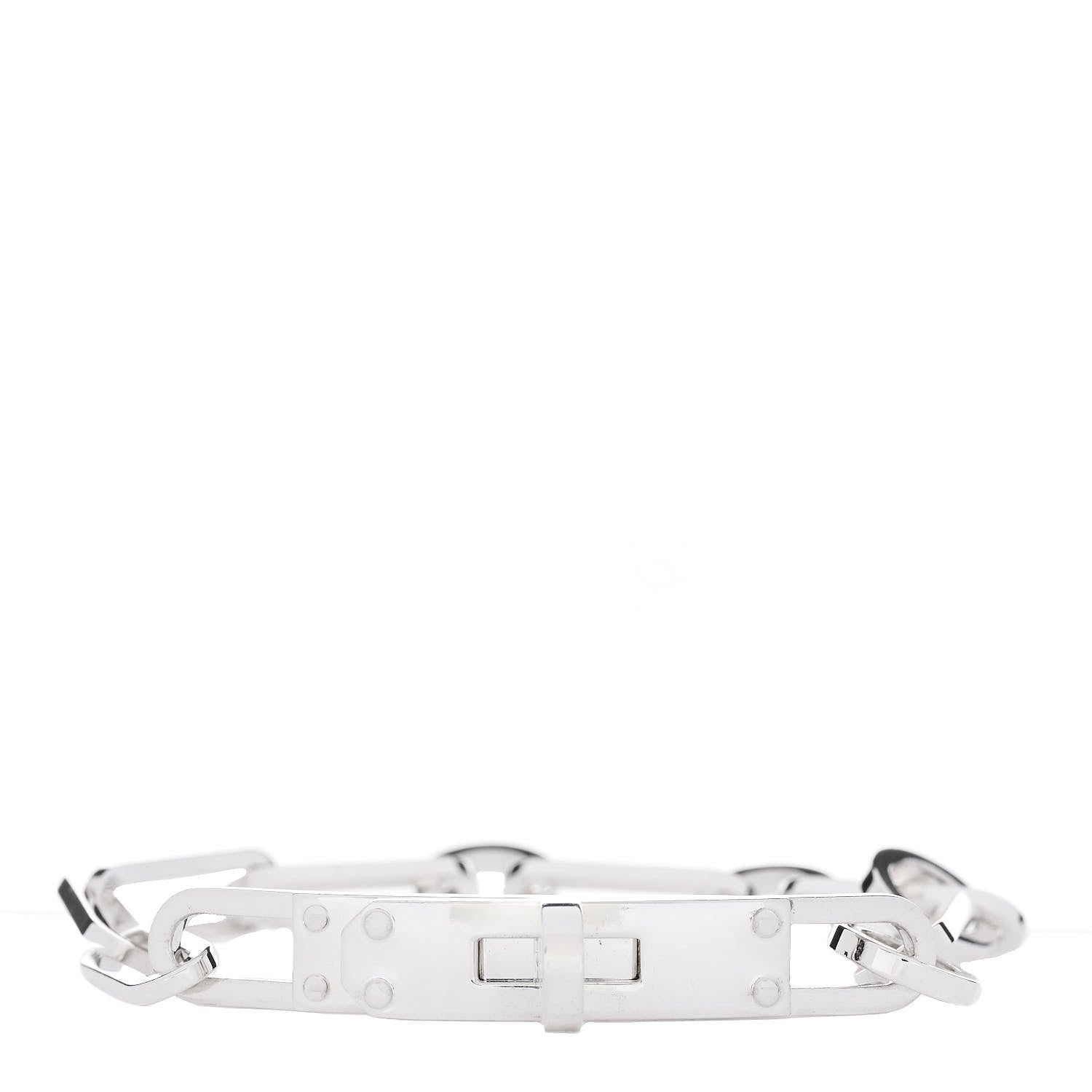 Hermes Sterling Silver Kelly Chaine Bracelet 1 of 5