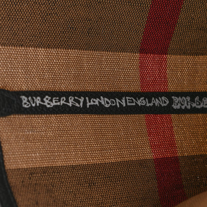 Burberry Coated Canvas Mega Check Medium Doodle Tote Black 6 of 9