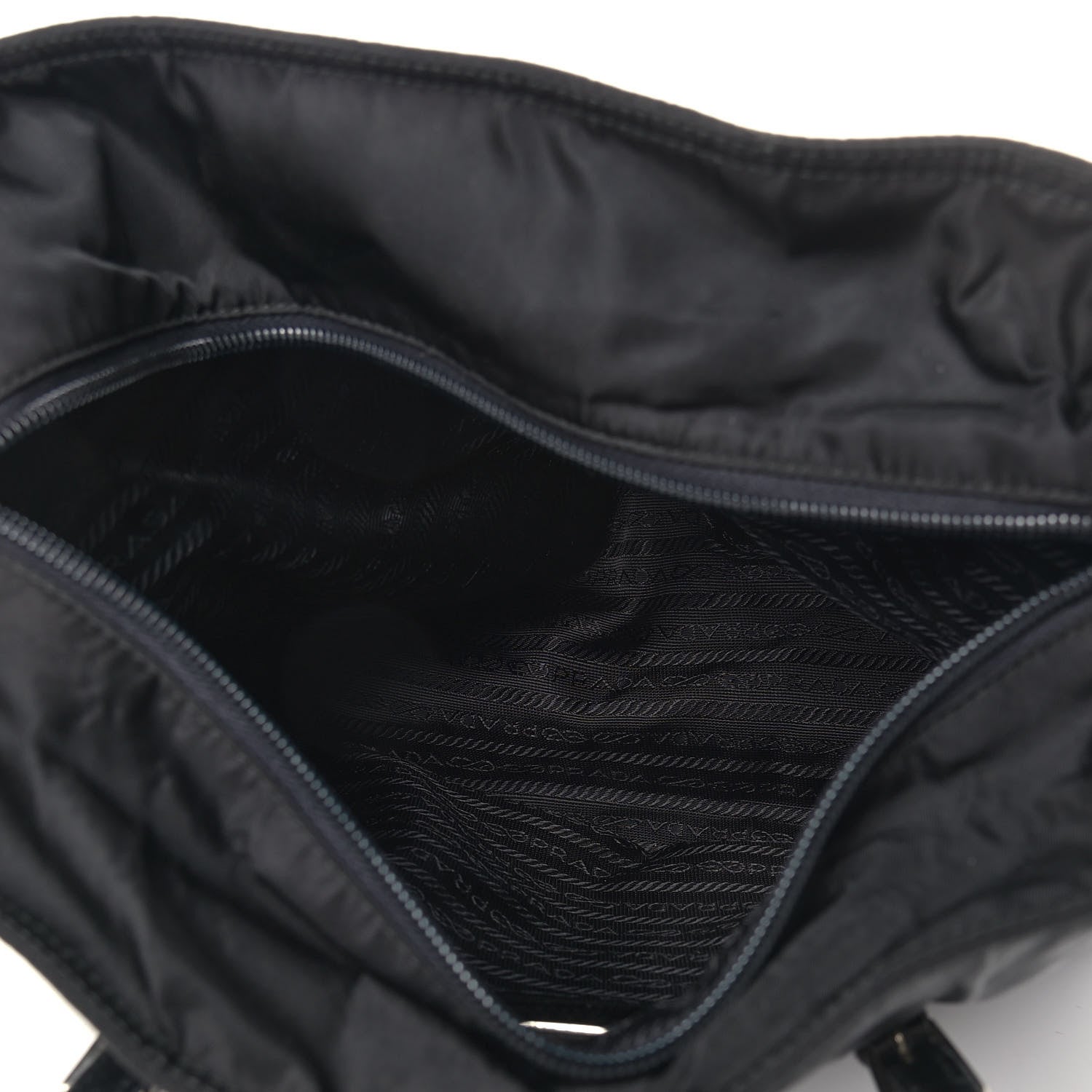 Prada Nylon Tessuto Acciaio Chain Shoulder Bag Black 5 of 12