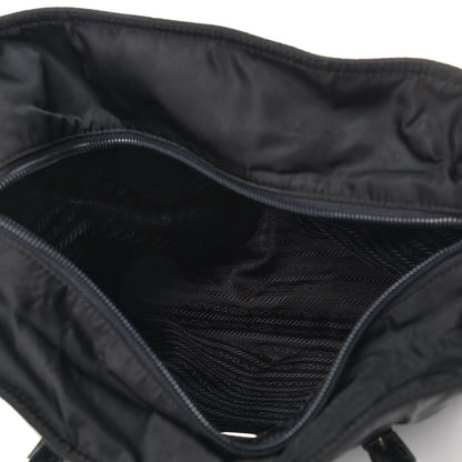 Prada Nylon Tessuto Acciaio Chain Shoulder Bag Black 5 of 12