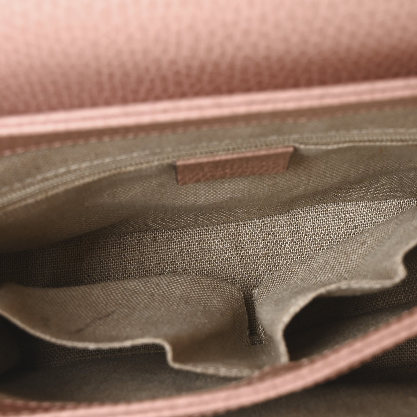 Dollar Calfskin Interlocking G Top Handle Shoulder Bag Soft Pink