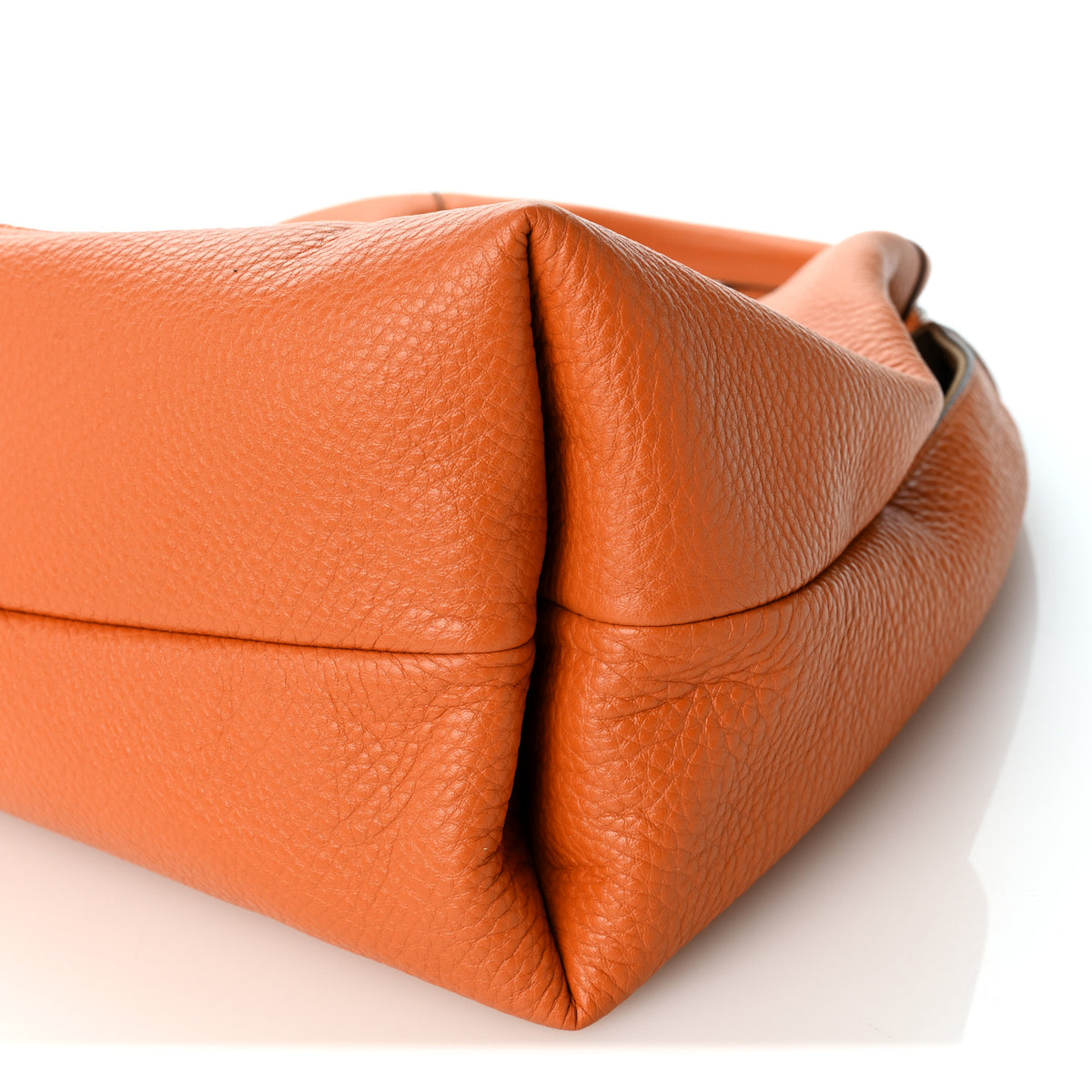 Gucci Grained Calfskin Softbit Maxi Shoulder Bag Orange 9 of 9