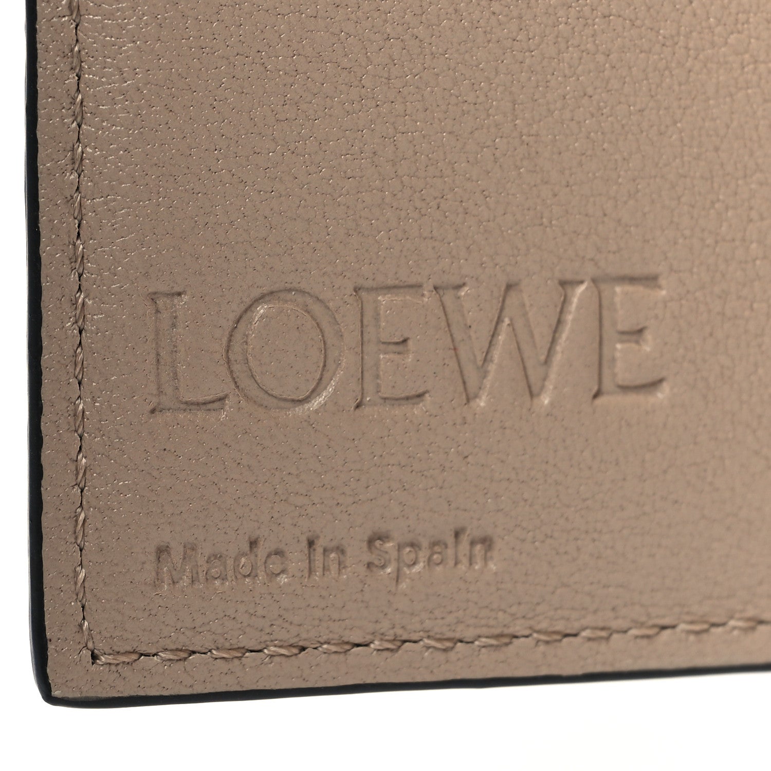 Loewe Pebble Grain Calfskin Anagram Small Vertical Wallet Sand 7 of 11