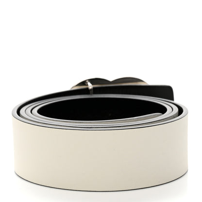 Chanel Calfskin CC Reversible Belt 95 38 Black White 3 of 6