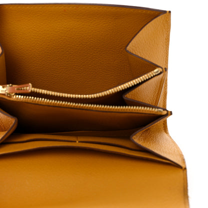 Hermes Evercolor Constance Compact Passant Wallet Jaune Ambre 5 of 8