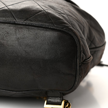 Chanel Lambskin Quilted Tassel Drawstring Backpack Dark Bown 13 of 15