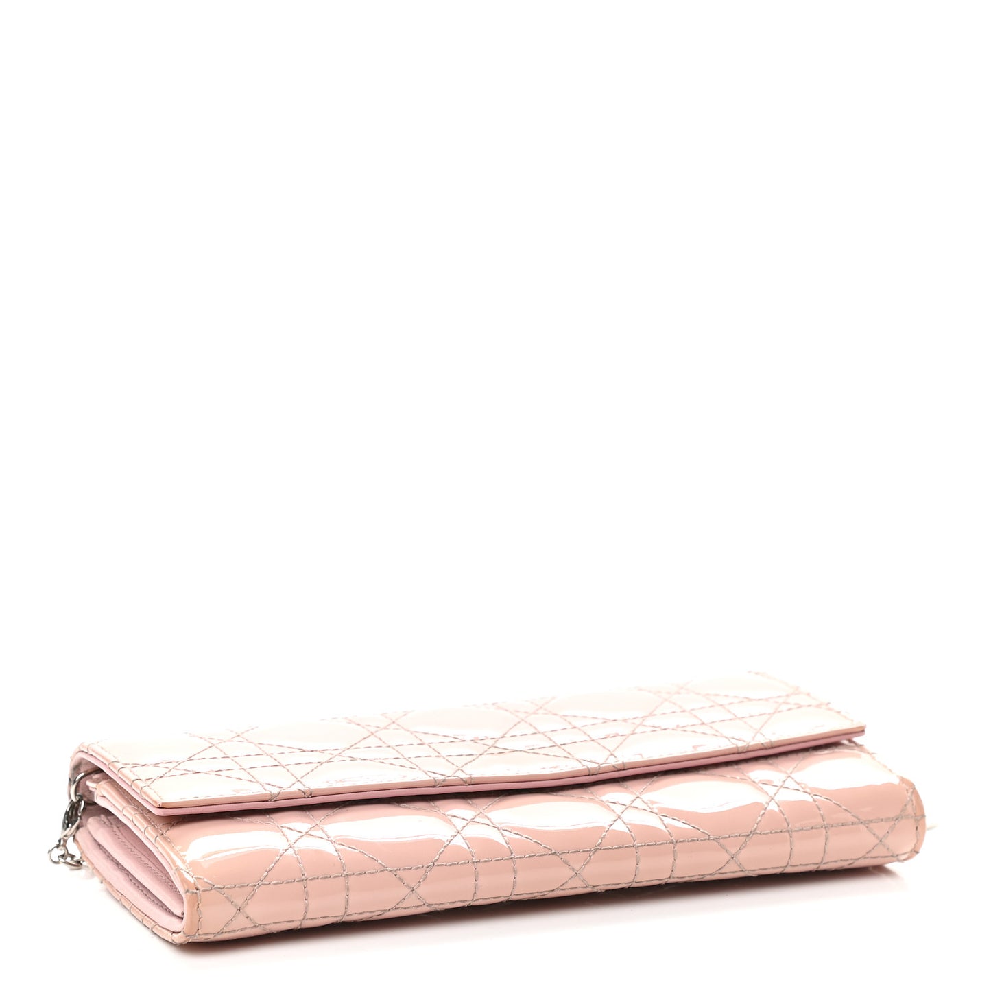 Patent Cannage Rendezvous Chain Wallet Pale Pink