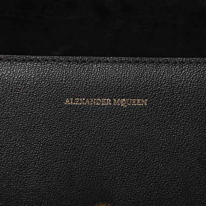 Alexander McQueen Grained Calfskin Small Insignia Flap Black 9 of 10