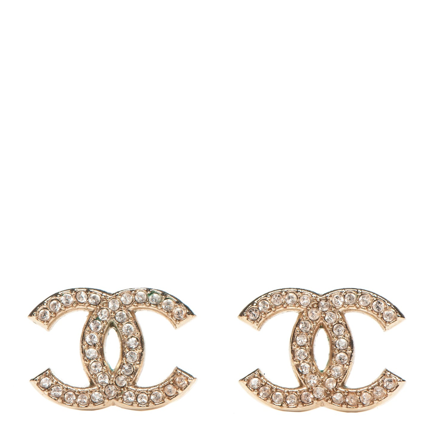 Crystal CC Earrings Gold