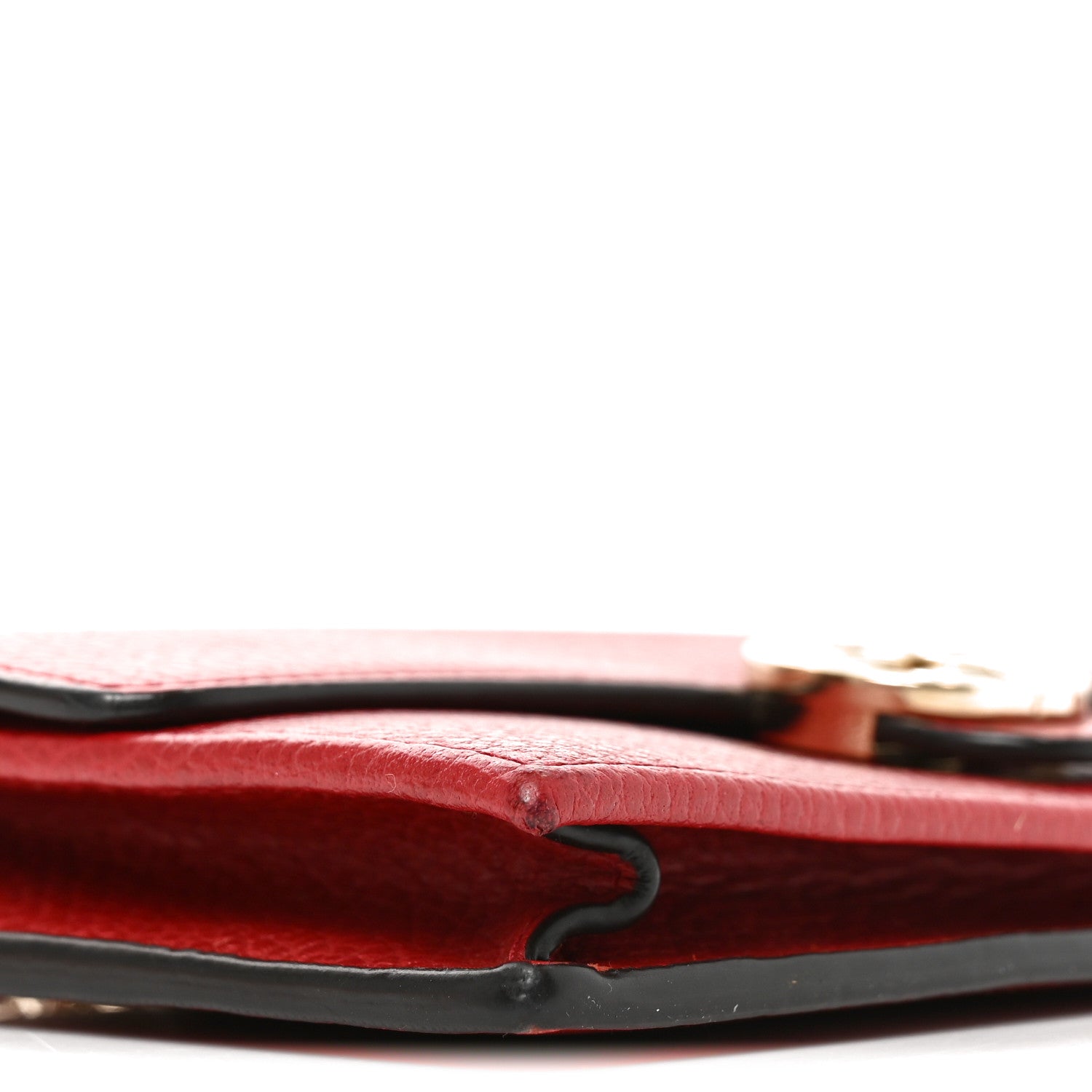 Gucci Dollar Calfskin Interlocking G Chain Wallet Red 9 of 10