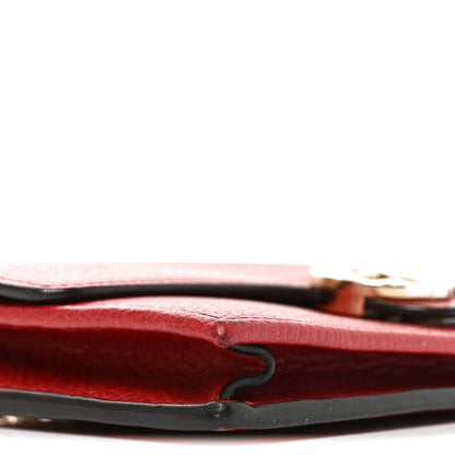 Gucci Dollar Calfskin Interlocking G Chain Wallet Red 9 of 10