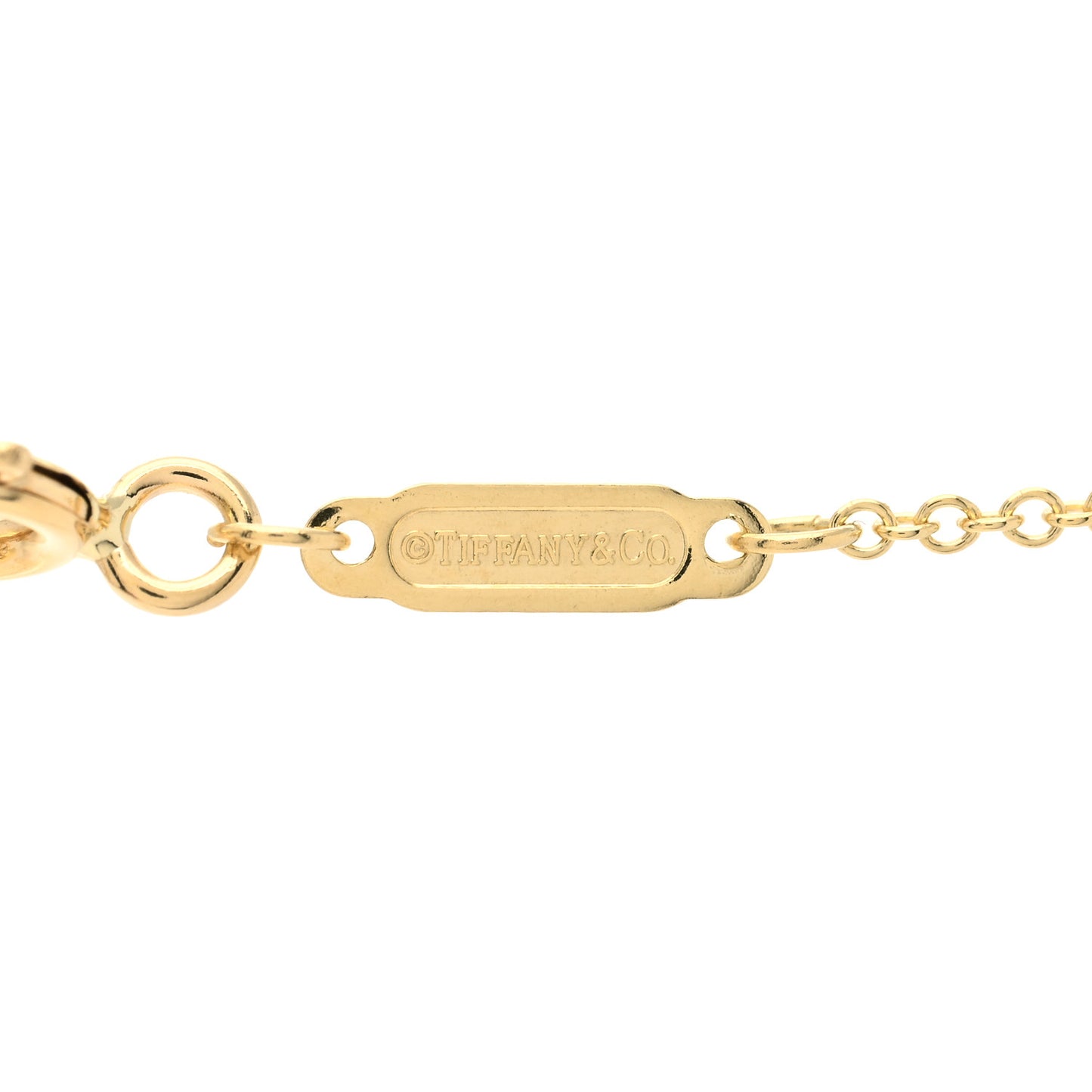 18K Yellow Gold Large T Smile Pendant Necklace