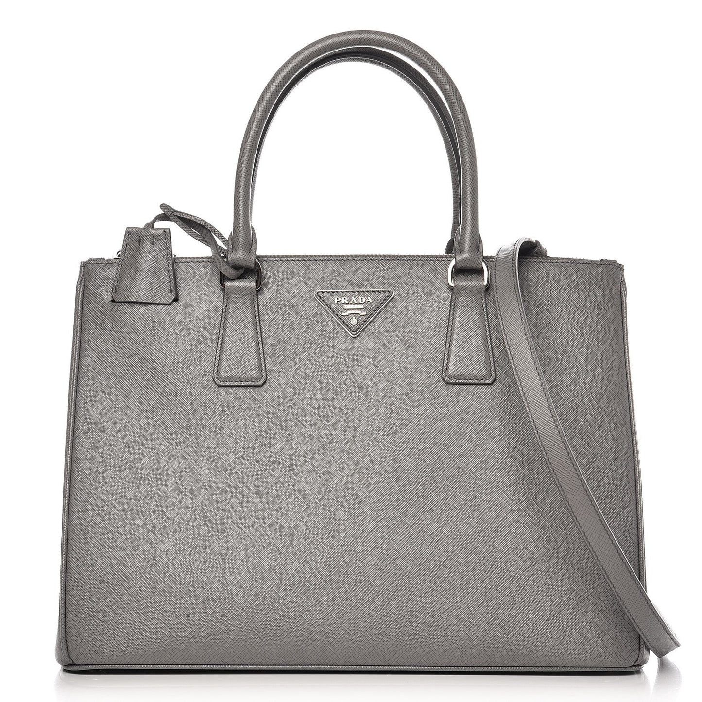 Saffiano Medium Galleria Double Zip Tote Marmo