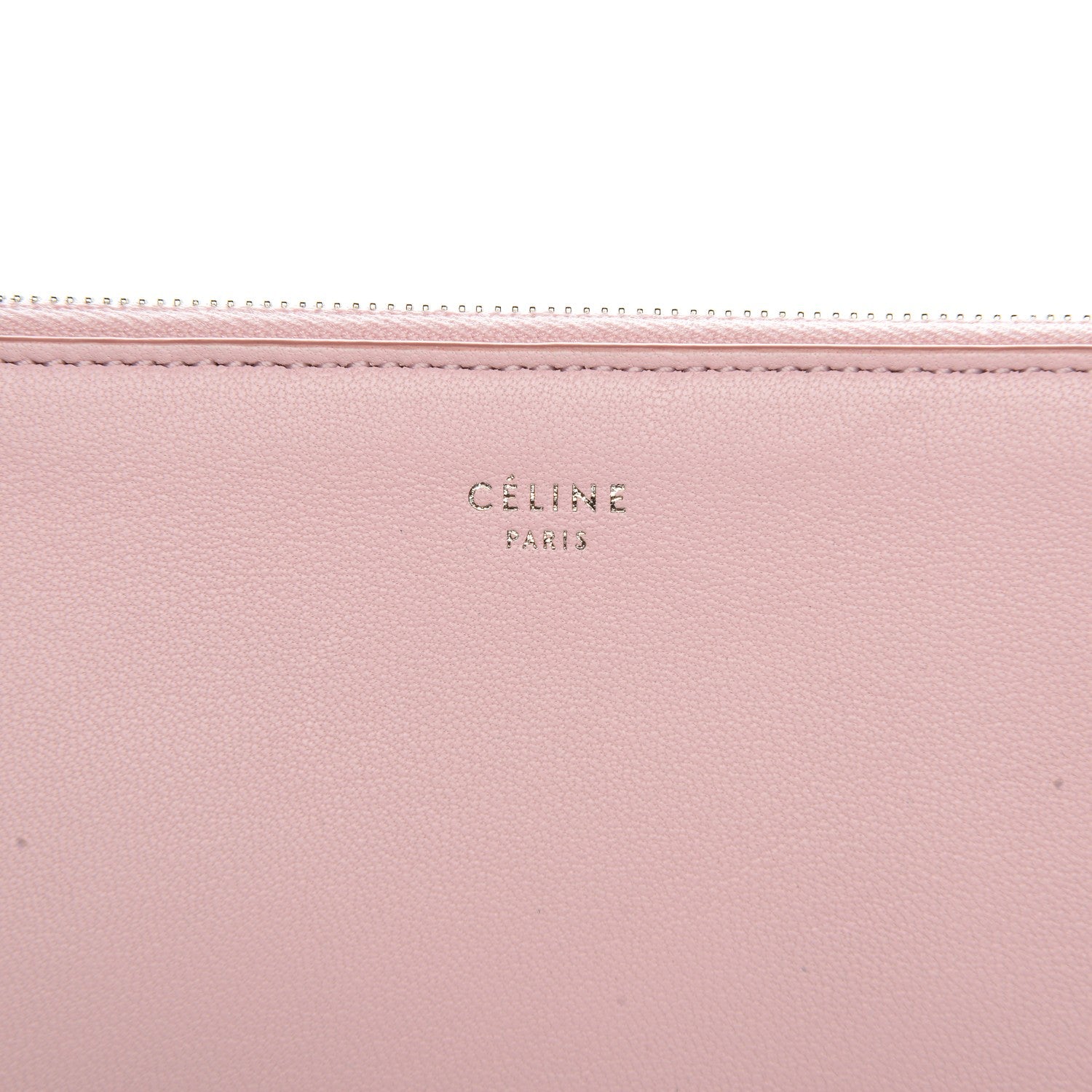 Celine Lambskin Bi-Color Solo Clutch Pouch Pale Pink Espresso 6 of 8