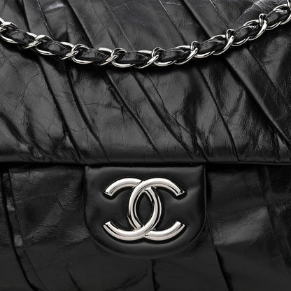Chanel Glazed Calfskin Twisted Maxi Flap Black 8 of 10