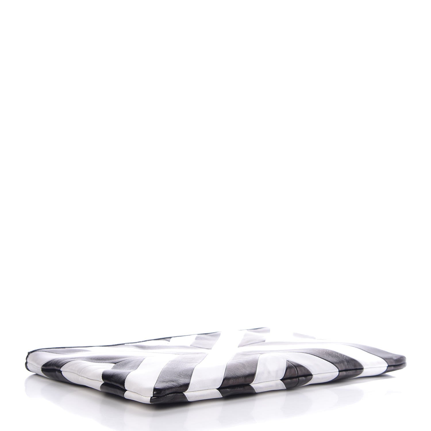 Saint Laurent Nappa Medium Letters Zip Clutch Black White 4 of 8