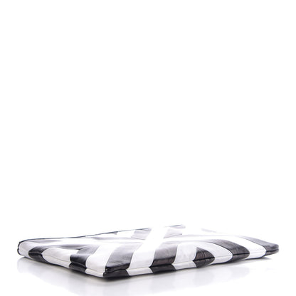 Saint Laurent Nappa Medium Letters Zip Clutch Black White 4 of 8