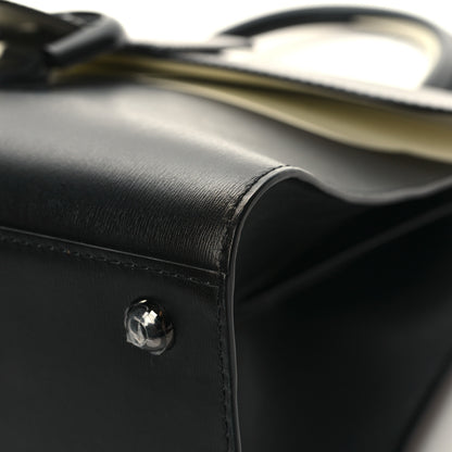 Delvaux Box Calfskin Light And Shadow MM Brillant Satchel Black Ivory 10 of 14