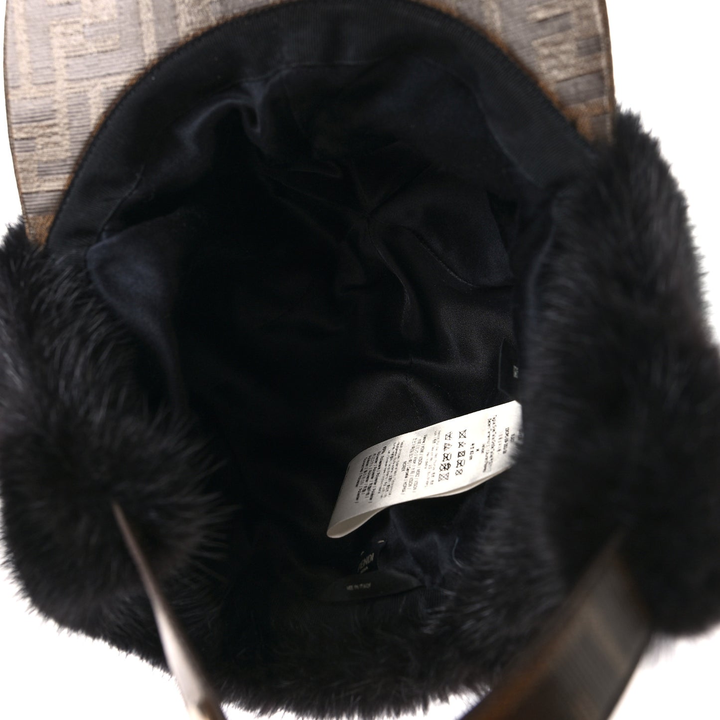 Mink Glazed Fabric FF Cap Hat M Black Tobacco