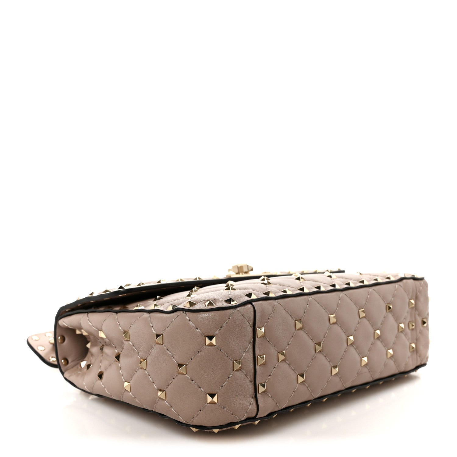 Valentino Garavani Nappa Medium Rockstud Spike Shoulder Bag Poudre 3 of 9