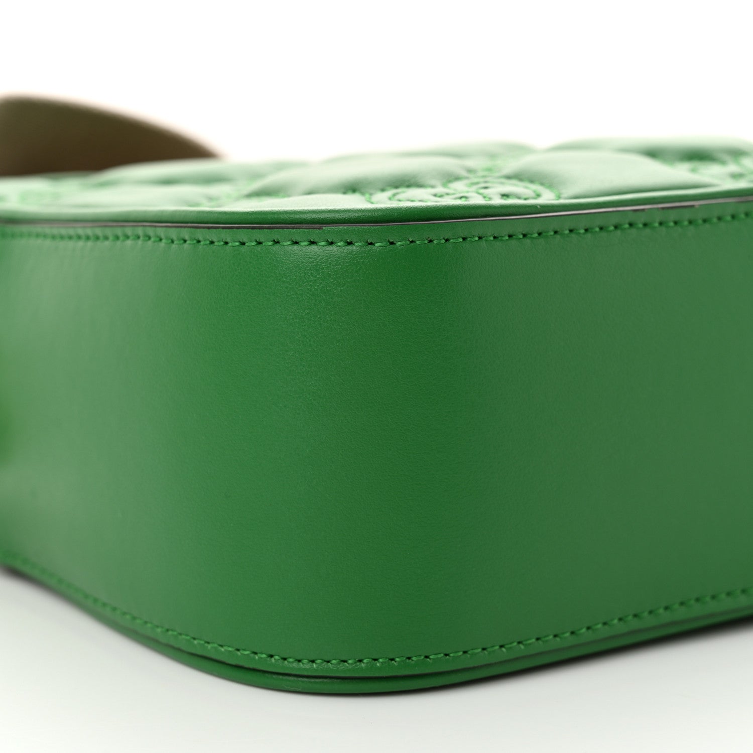 Gucci Calfskin GG Matelasse Shoulder Bag Spring Green Natural 9 of 11