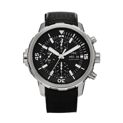 IWC Stainless Steel Rubber 44mm Aquatimer Chronograph Automatic Watch Black IW376803 1 of 5