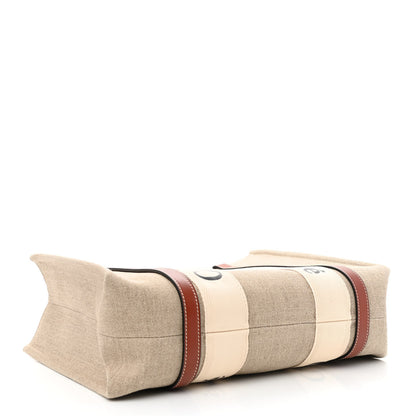 Chloe Cotton Calfskin Medium Woody Ribbon Tote White Brown 4 of 10