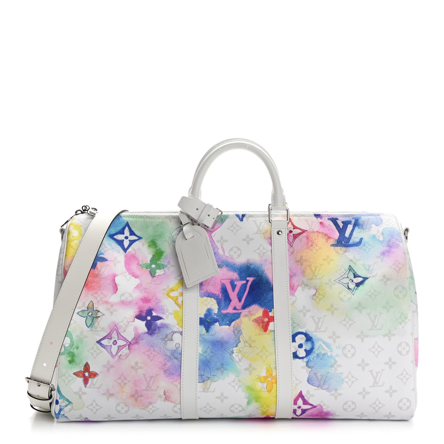 Monogram Watercolor Keepall Bandouliere 50 Multicolor