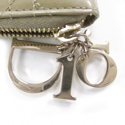 Christian Dior Patent Cannage Charm Wallet Taupe 7 of 8
