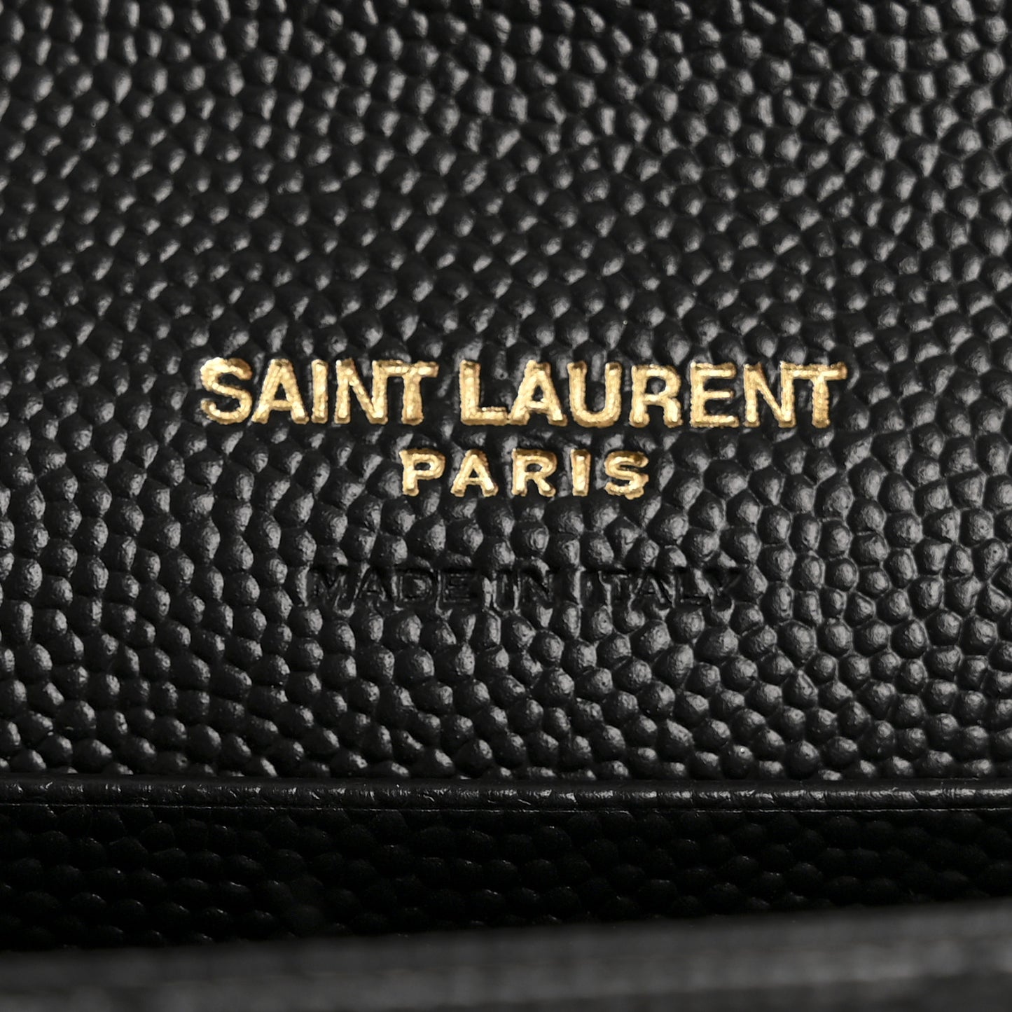 Grain De Poudre Matelasse Chevron Small Monogram Envelope Wallet Black