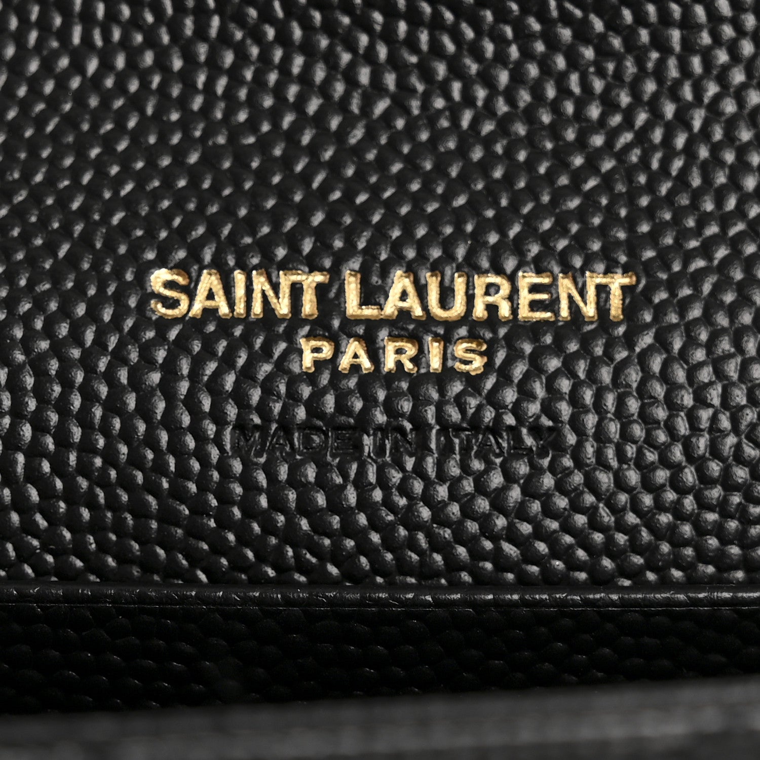 Saint Laurent Grain De Poudre Matelasse Chevron Small Monogram Envelope Wallet Black 6 of 9