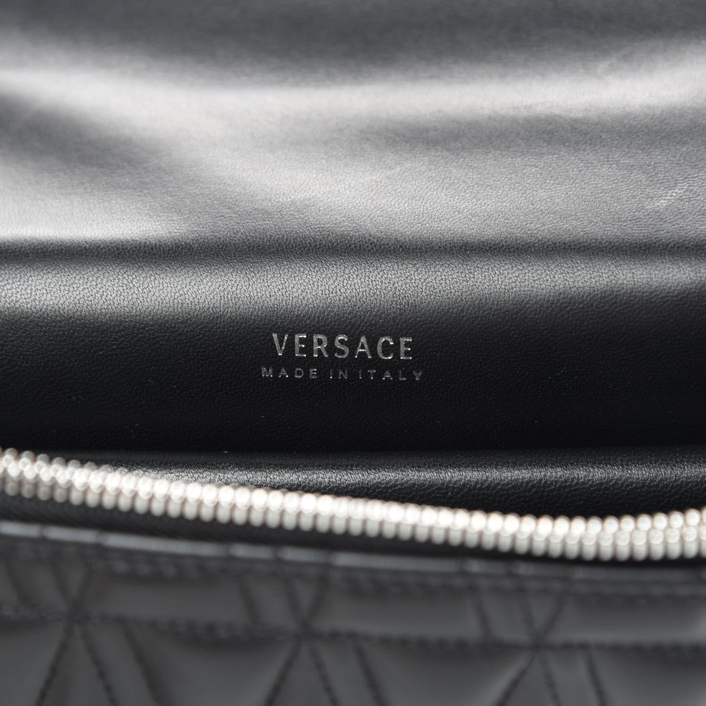 Nappa Quilted Virtus Top Handle Shoulder Bag Black