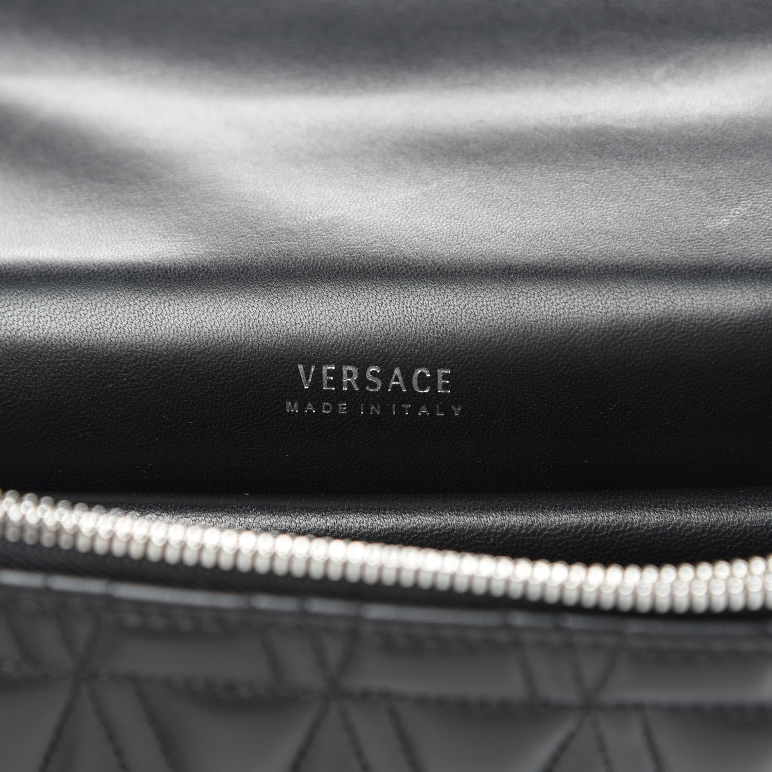 Versace Nappa Quilted Virtus Top Handle Shoulder Bag Black 6 of 14