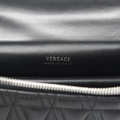 Versace Nappa Quilted Virtus Top Handle Shoulder Bag Black 6 of 14