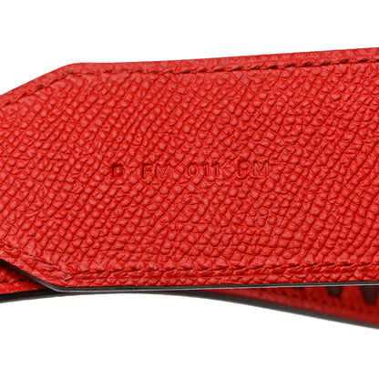 Hermes Epsom 40mm Mousqetons Tressage Shoulder Strap Rouge Coeur Bleu du Nord Rouge H 4 of 4